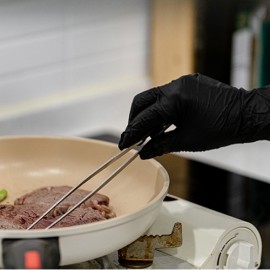 식품용 니트릴장갑100매 블랙 1팩